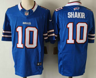 Men's Buffalo Bills #10 Khalil Shakir Blue FUSE Vapor Limited Stitched Jersey