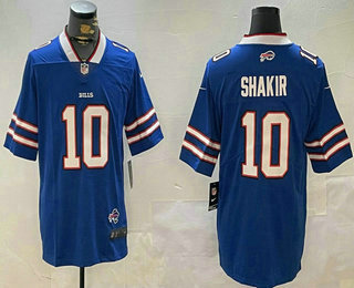 Men's Buffalo Bills #10 Khalil Shakir Limited Blue Vapor Fashion Jersey