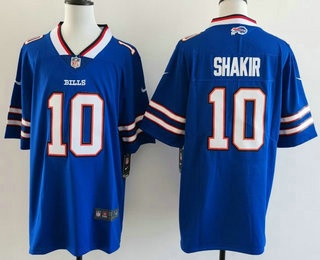 Men's Buffalo Bills #10 Khalil Shakir Limited Blue Vapor Jersey