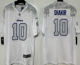 Men's Buffalo Bills #10 Khalil Shakir Limited White Rivalries Vapor Jersey