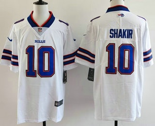 Men's Buffalo Bills #10 Khalil Shakir Limited White Vapor Jersey