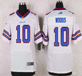Men's Buffalo Bills #10 Robert Woods White Road NFL Nike Elite Jersey