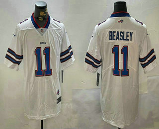 Men's Buffalo Bills #11 Mitch Trubisky Limited White Vapor Fashion Jersey