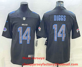 Men's Buffalo Bills #14 Stefon Diggs Black 2022 Fashion Impact Black Color Rush Stitched Nike Limited Jersey