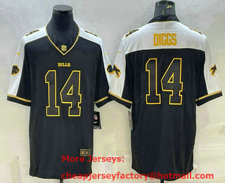 Men's Buffalo Bills #14 Stefon Diggs Black Gold Thanksgiving Vapor Untouchable Limited Stitched Jersey