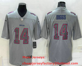 Men's Buffalo Bills #14 Stefon Diggs Grey Atmosphere Fashion Vapor Untouchable Stitched Limited Jersey