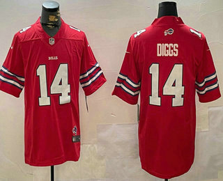 Men's Buffalo Bills #14 Stefon Diggs Limited Red Vapor Fashion Jersey