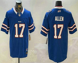 Men's Buffalo Bills #17 Josh Allen Limited Blue FUSE Vapor Fashion Jersey