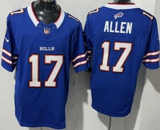 Men's Buffalo Bills #17 Josh Allen Limited Blue FUSE Vapor Jersey
