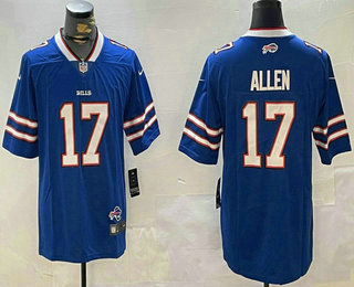 Men's Buffalo Bills #17 Josh Allen Limited Blue Vapor Fashion Jersey