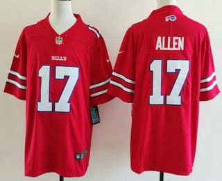 Men's Buffalo Bills #17 Josh Allen Limited Red Vapor Jersey