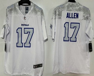 Men's Buffalo Bills #17 Josh Allen Limited White Rivalries Vapor Jersey