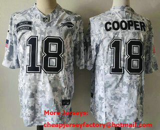 Men's Buffalo Bills #18 Amari Cooper Arctic Camo 2024 FUSE Salute to Service Limited Stitched Jersey