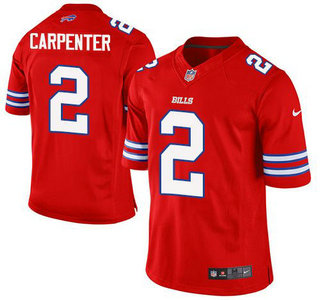 Men's Buffalo Bills #2 Dan Carpenter Red 2015 NFL Nike Elite Jersey