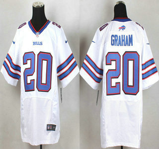 Men's Buffalo Bills #20 Corey Graham Nike White Elite Jersey