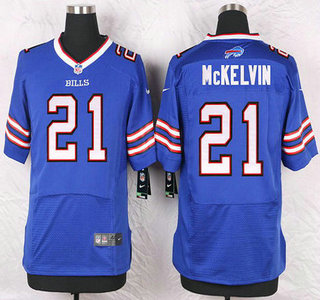 Men's Buffalo Bills #21 Leodis McKelvin Royal Blue Team Color NFL Nike Elite Jersey