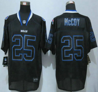 Men's Buffalo Bills #25 LeSean McCoy Nike Lights Out Black Elite Jersey