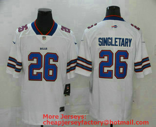 Men's Buffalo Bills #26 Devin Singletary White 2017 Vapor Untouchable Stitched NFL Nike Limited Jersey