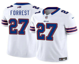 Men's Buffalo Bills #27 Darrick Forrest White FUSE Vapor Limited Stitched Jersey