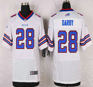 Men's Buffalo Bills #28 Ronald Darby White Road NFL Nike Elite Jersey