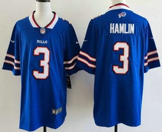 Men's Buffalo Bills #3 Damar Hamlin Limited Blue Vapor Jersey
