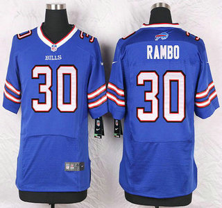 Men's Buffalo Bills #30 Bacarri Rambo Royal Blue Team Color NFL Nike Elite Jersey