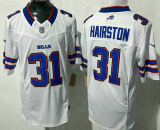 Men's Buffalo Bills #31 Maxwell Hairston Limited White FUSE Vapor Jersey