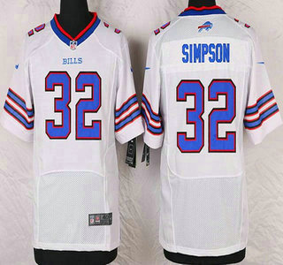 Men's Buffalo Bills #32 O. J. Simpson White Retired Player NFL Nike Elite Jersey