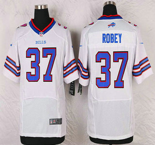 Men's Buffalo Bills #37 Nickell Robey White Road NFL Nike Elite Jersey