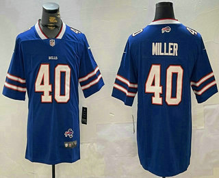 Men's Buffalo Bills #40 Von Miller Limited White Vapor Fashion Jersey