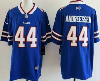 Men's Buffalo Bills #44 Joe Andreessen Limited Blue Vapor Jersey