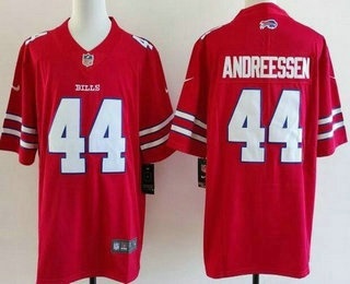 Men's Buffalo Bills #44 Joe Andreessen Limited Red Vapor Jersey