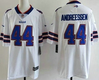 Men's Buffalo Bills #44 Joe Andreessen Limited White Vapor Jersey