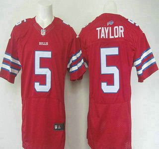 Men's Buffalo Bills #5 Tyrod Taylor Red 2015 NFL Nike Elite Jersey