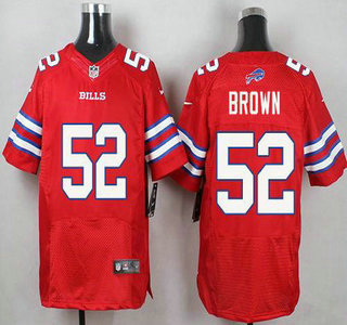 Men's Buffalo Bills #52 Preston Brown Red 2015 NFL Nike Elite Jersey