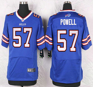 Men's Buffalo Bills #57 Ty Powell Royal Blue Team Color NFL Nike Elite Jersey