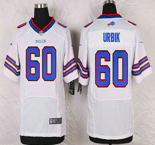 Men's Buffalo Bills #60 Kraig Urbik White Road NFL Nike Elite Jersey