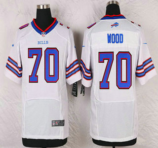 Men's Buffalo Bills #70 Eric Wood White Road NFL Nike Elite Jersey