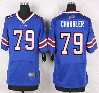 Men's Buffalo Bills #79 Tyson Chandler Royal Blue Team Color NFL Nike Elite Jersey