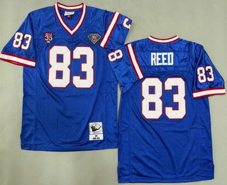 Men's Buffalo Bills #83 Andre Reed Blue 1990 Throwback Jersey