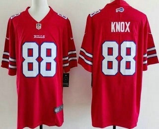 Men's Buffalo Bills #88 Dawson Knox Limited Red Vapor Jersey