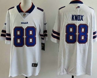 Men's Buffalo Bills #88 Dawson Knox Limited White Vapor Jersey