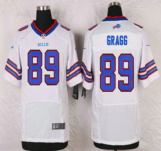 Men's Buffalo Bills #89 Chris Gragg White Road NFL Nike Elite Jersey