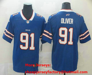 Men's Buffalo Bills #91 Ed Oliver Royal Blue 2017 Vapor Untouchable Stitched NFL Nike Limited Jersey
