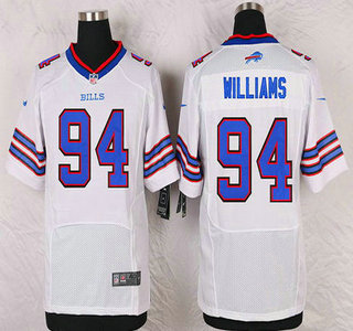 Men's Buffalo Bills #94 Mario Williams White Road NFL Nike Elite Jersey