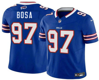 Men's Buffalo Bills #97 Joey Bosa Blue FUSE Vapor Limited Stitched Jersey
