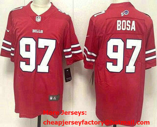 Men's Buffalo Bills #97 Joey Bosa Limited Red Vapor Jersey