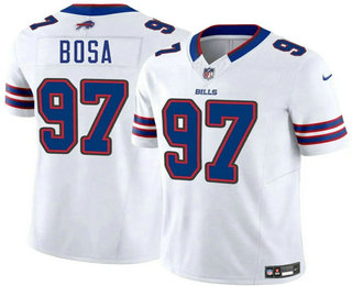 Men's Buffalo Bills #97 Joey Bosa White FUSE Vapor Limited Stitched Jersey