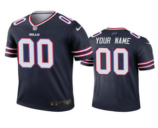 Men's Buffalo Bills Custom Navy Inverted Legend Jersey