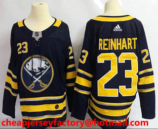 Men's Buffalo Sabres #23 Sam Reinhart Navy Blue 2017-2018 Hockey Stitched NHL Jersey
